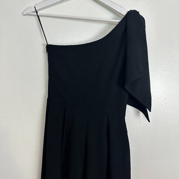 DRESS THE POPULATION Tiffany One-Shoulder Jumpsuit in Black Size X-Small - Picture 10 of 14